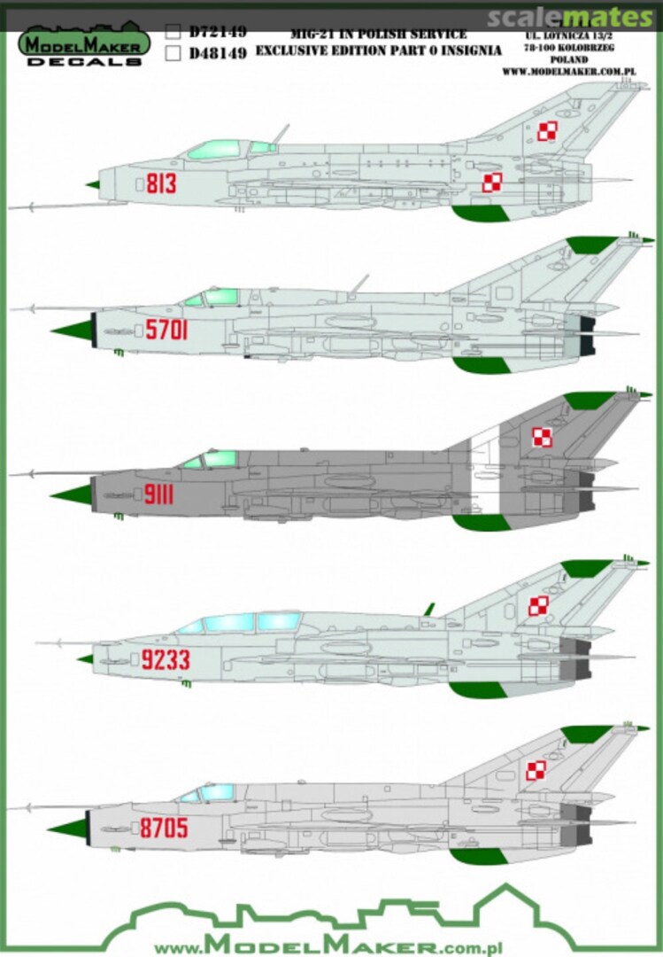 Boxart MiG-21 in Polish Service D48149 ModelMaker