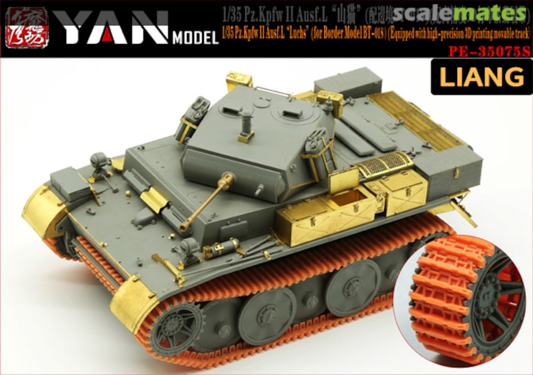 Boxart Pz.Kpfw II Ausf.L "Luchs" with 3D printing movable track PE-35075S Yan Model