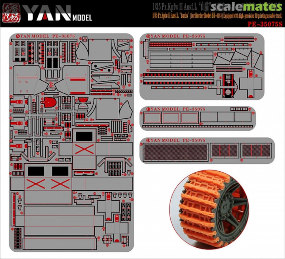 Contents Pz.Kpfw II Ausf.L "Luchs" with 3D printing movable track PE-35075S Yan Model