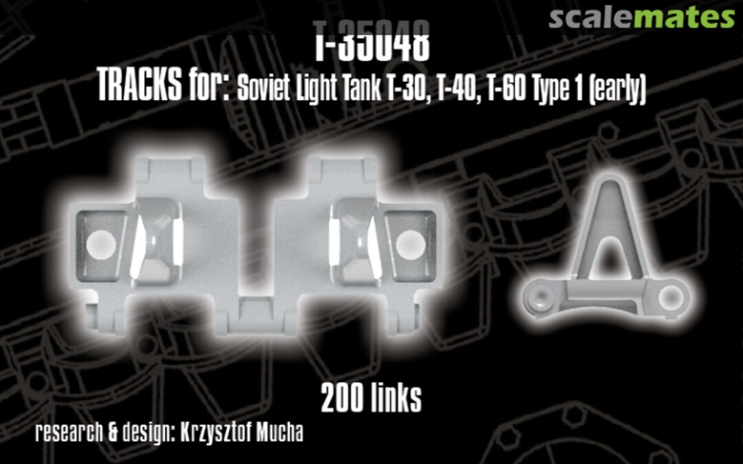 Boxart Soviet Light Tank T-30; T-40; T-60 - Type 1 tracks T-35048 QUICKTRACKS