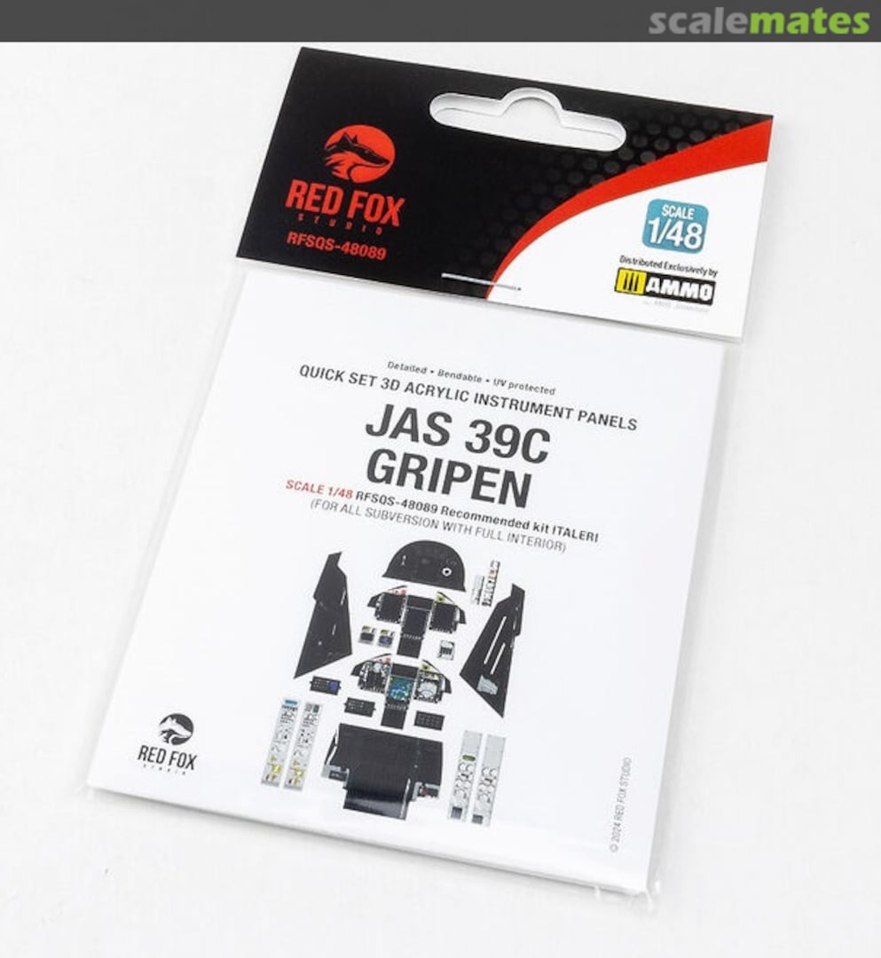 Boxart JAS 39C Gripen instrument panel RFSQS-48089 Red Fox Studio