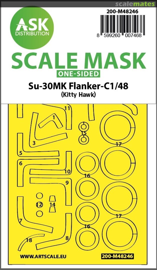 Boxart Su-30MK Flanker-C one-sided express fit mask 200-M48246 ASK