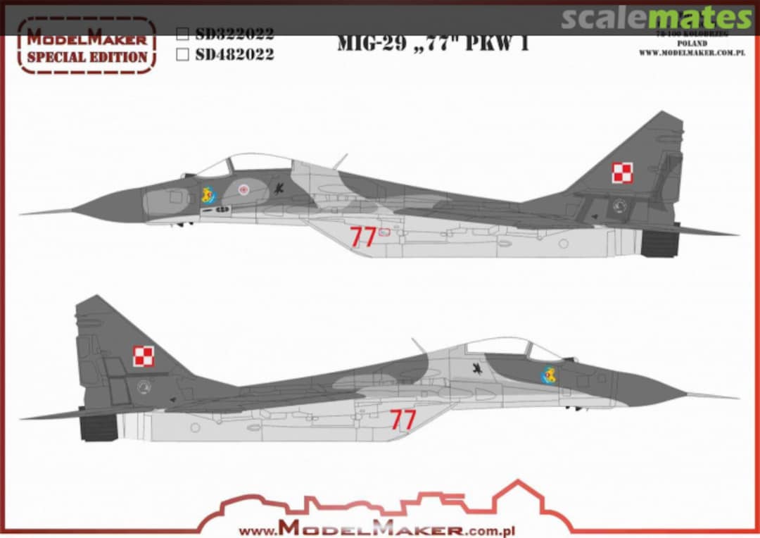 Boxart MiG-29 '77' PKW 1 SD482022 ModelMaker