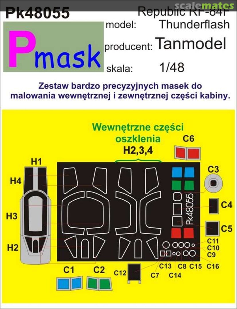 Boxart Republic RF-84F Thunderflash PK48055 Pmask