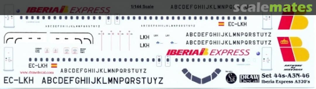 Boxart Airbus A320-214 44-A3N-46 Draw Decal