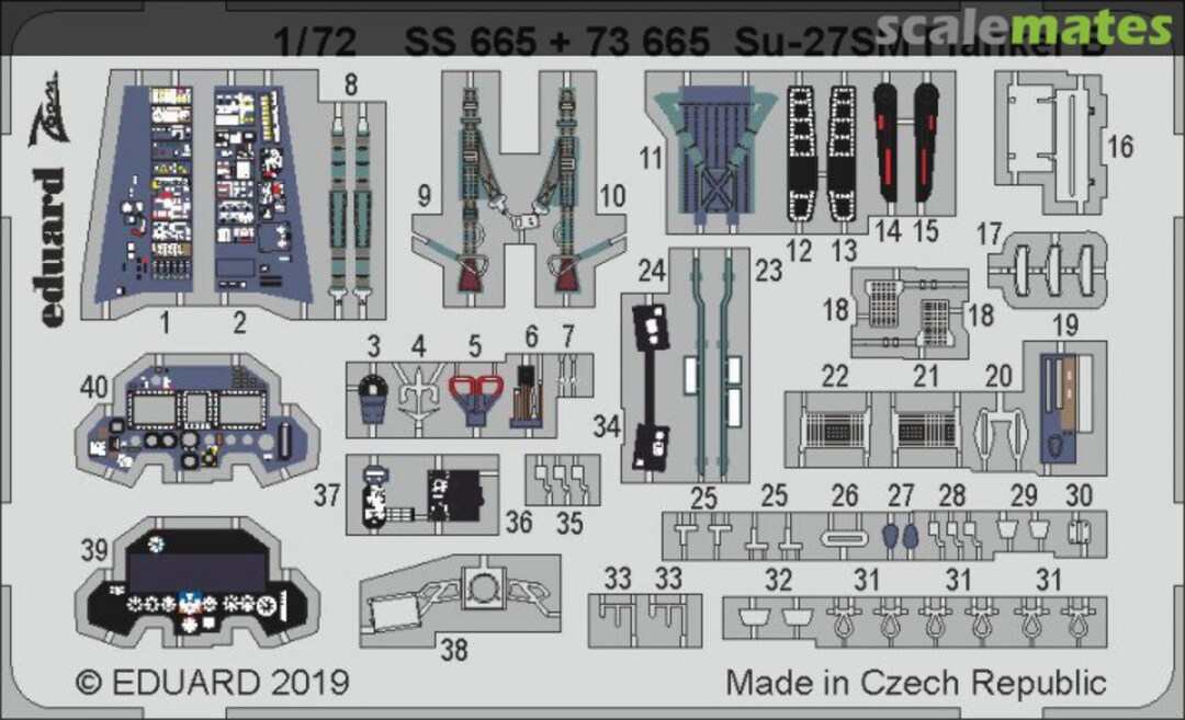 Boxart Su-27SM Flanker B SS665 Eduard