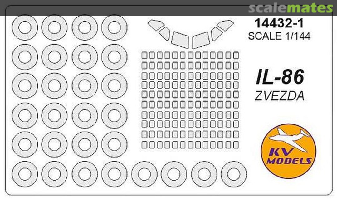 Boxart Masks for Model Il-86 + masks for disks and wheels 14432-1 KV Models