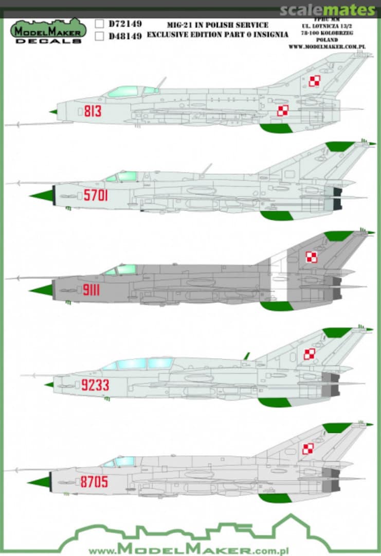 Boxart MiG-21 in Polish service exclusive edition part 0 Insignia D72149 ModelMaker