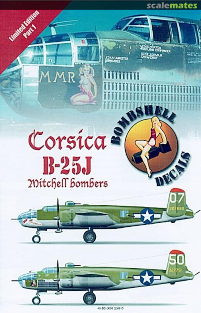 Boxart Corsica B-25J Mitchell Bombers pt.1 48-BS-001 Bombshell Decals