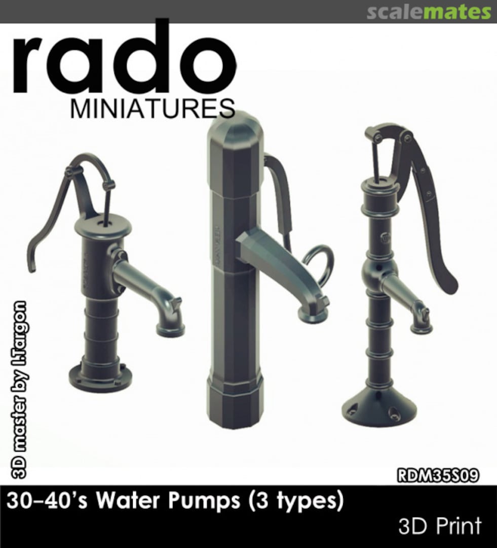 Boxart Wasserpumpen / Water pumps 1930-40s RDM35S09 Rado Miniatures