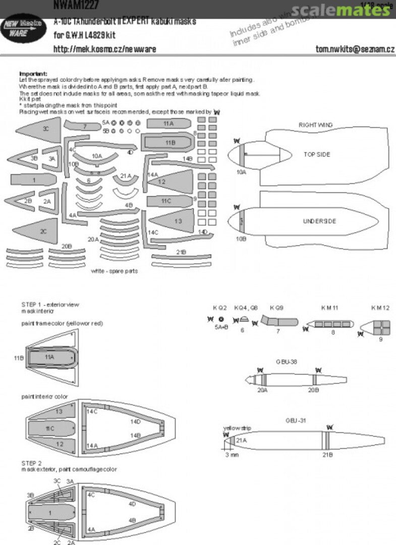 Boxart A-10 C Thunderbolt II EXPERT kabuki masks NWAM1227 New Ware