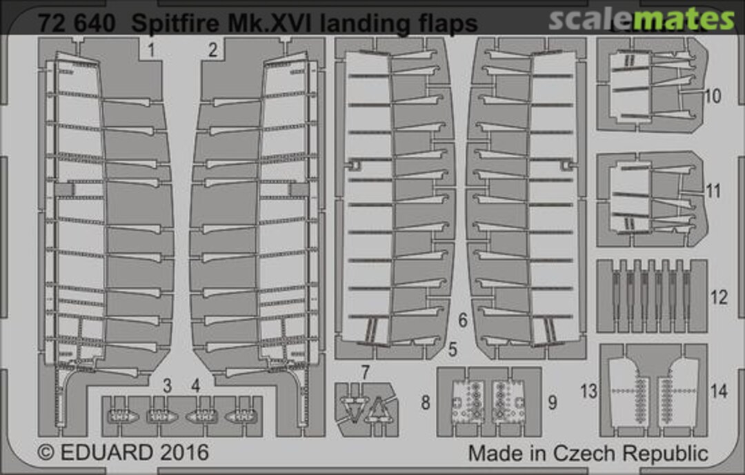 Boxart Spitfire Mk.XVI landing flaps 72640 Eduard