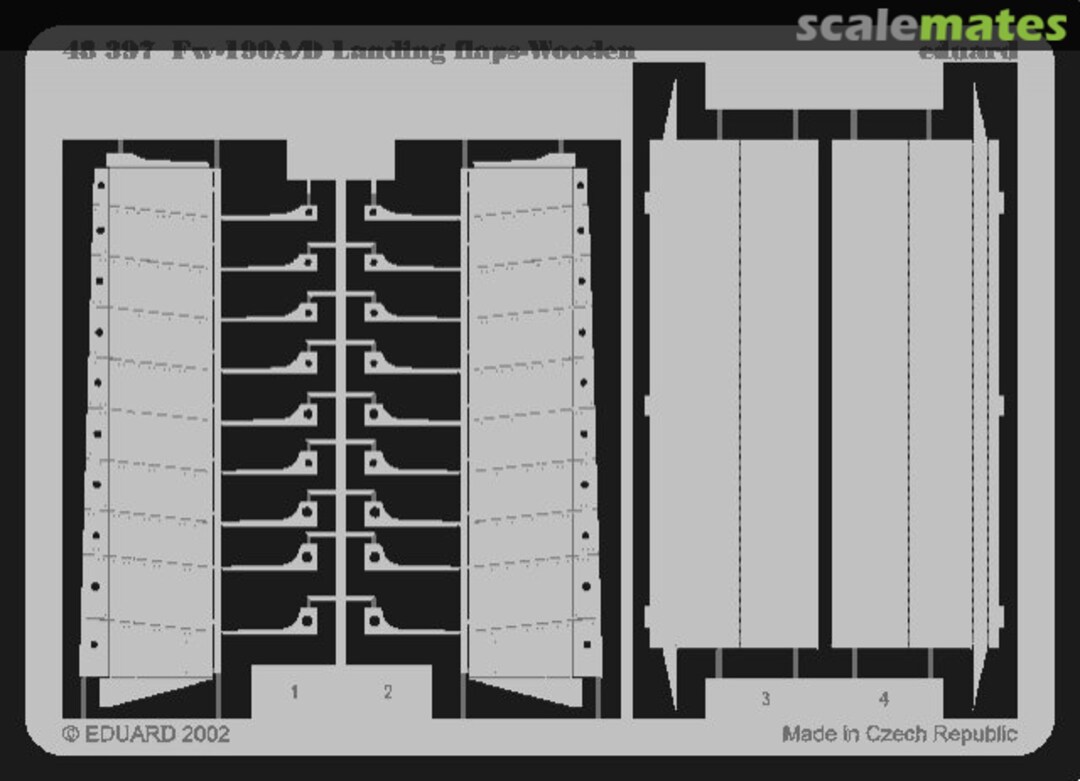 Boxart Fw 190A/D wooden landing flaps 48397 Eduard