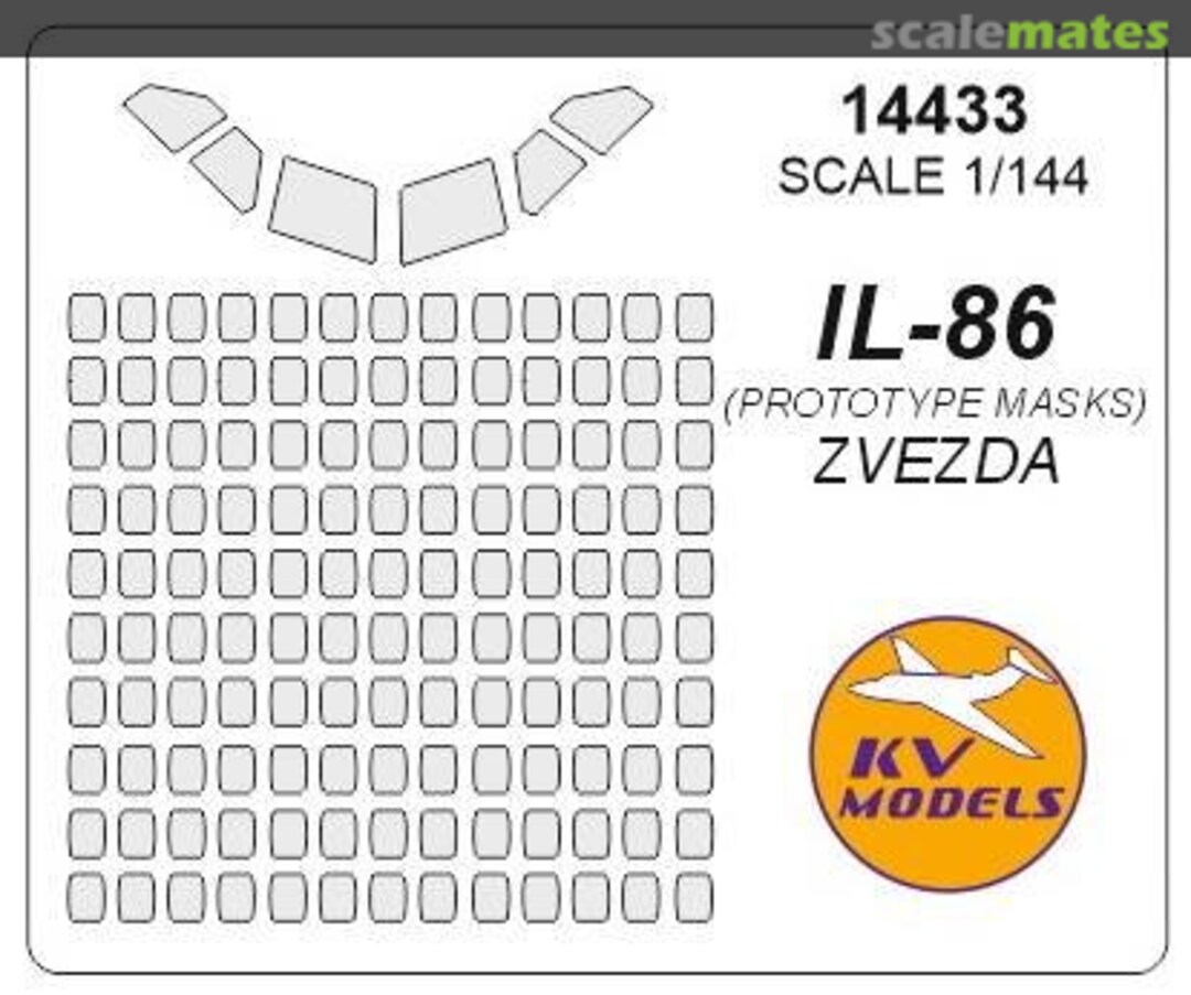 Boxart Painting Masks for Canopy Cockpit Model IL-86 (Zvezda) 14433 KV Models