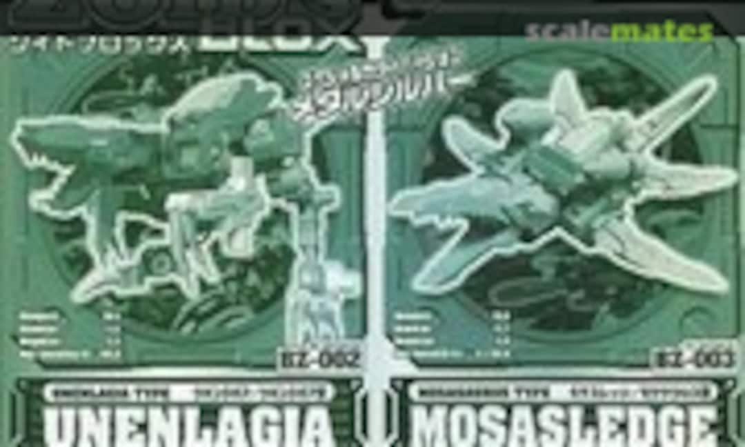 1:72 BZ-002 Unenlagia &amp; BZ-003 Mosasledge (TOMY 677390)