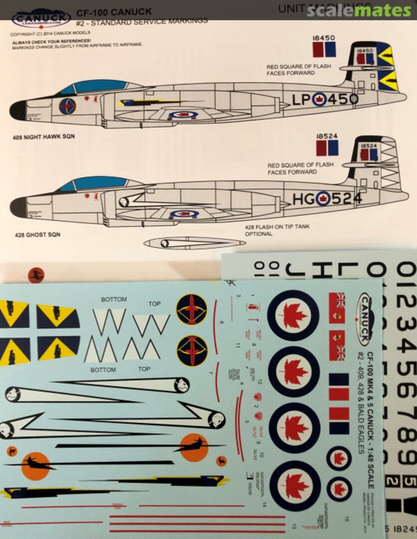 Boxart CF-100 Canuck Mk 4 & 5 024-48 Canuck Model Products