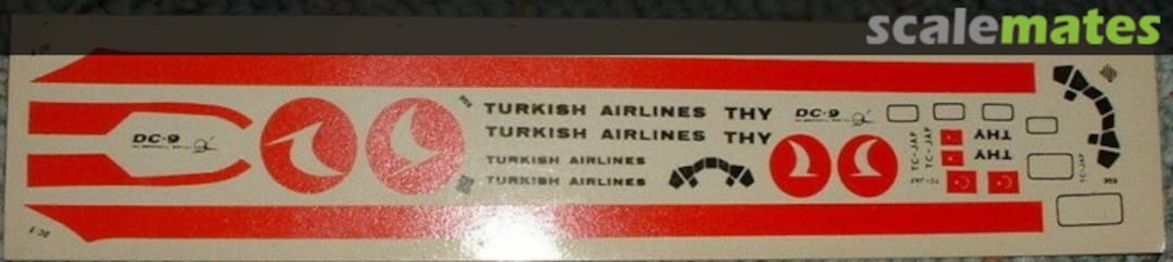 Boxart Turkish Airlines THY DC-9 JSD-116 Jet Set Decals