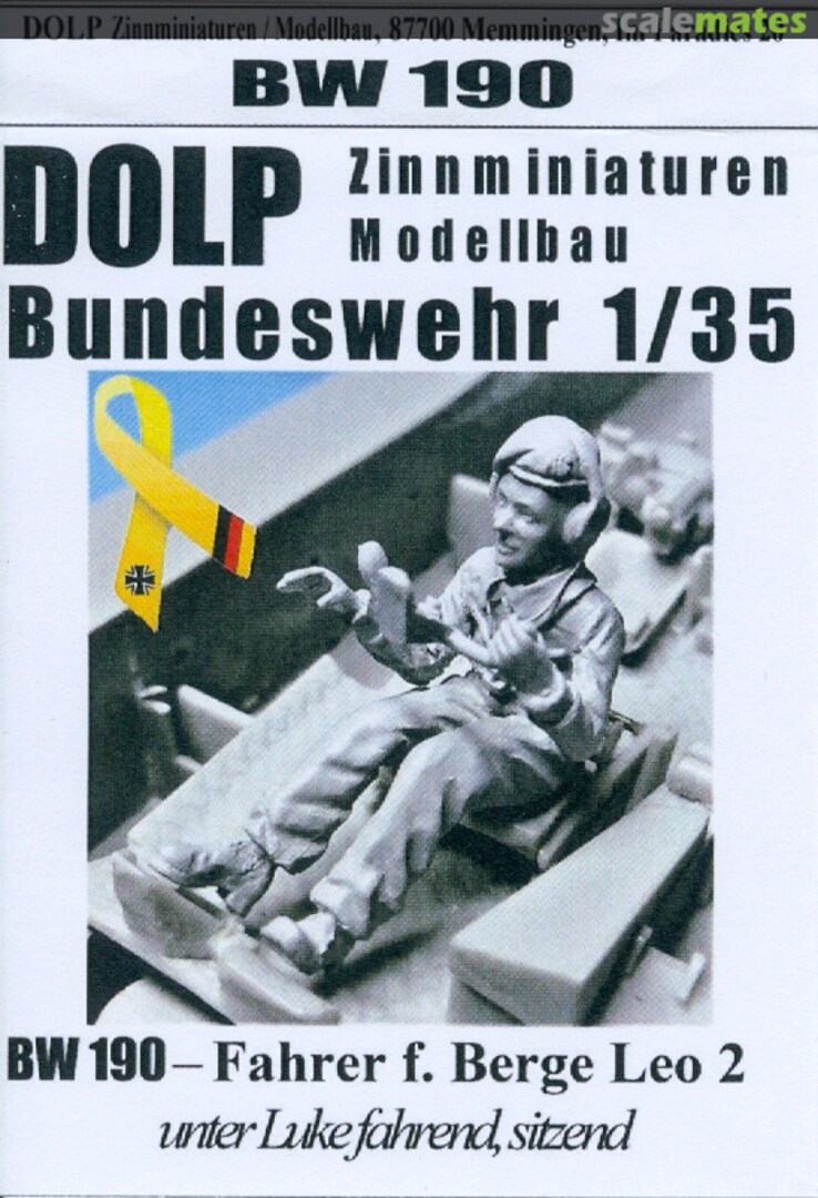 Boxart Fahrer für Berge Leo 2, unter Luke fahrend BW190 DOLP-Modellbau