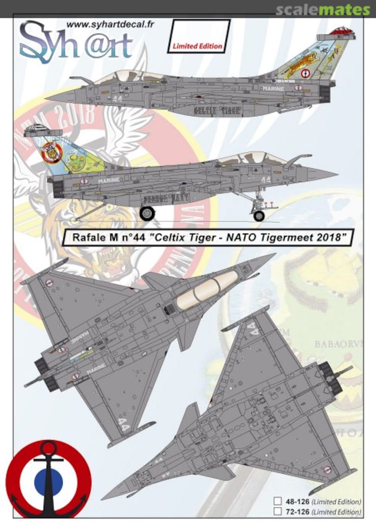 Boxart Rafale M #44 "Celtix Tiger - Tigermeet 2018" Flottille 11F 72-126 Syhart