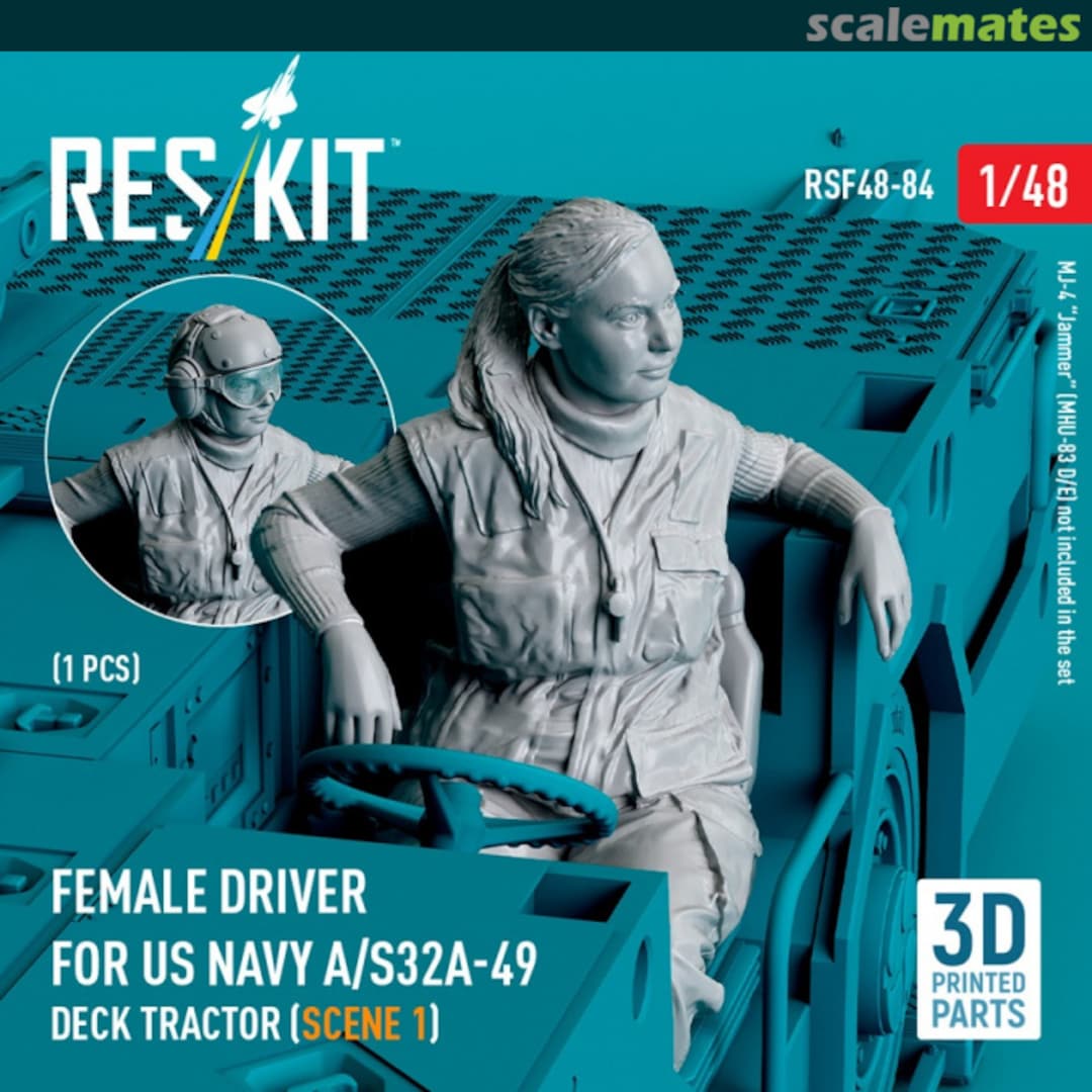 Boxart Female driver for US NAVY A/S32A-49 Deck Tractor (scene 1) (1 pcs) RSF48-0084 ResKit