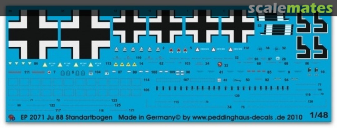 Boxart Ju 88 Standartbogen EP 2071 Peddinghaus-Decals