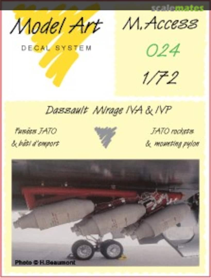 Boxart JATO rockets & monting pylon M.Access 024 Model Art Decal System