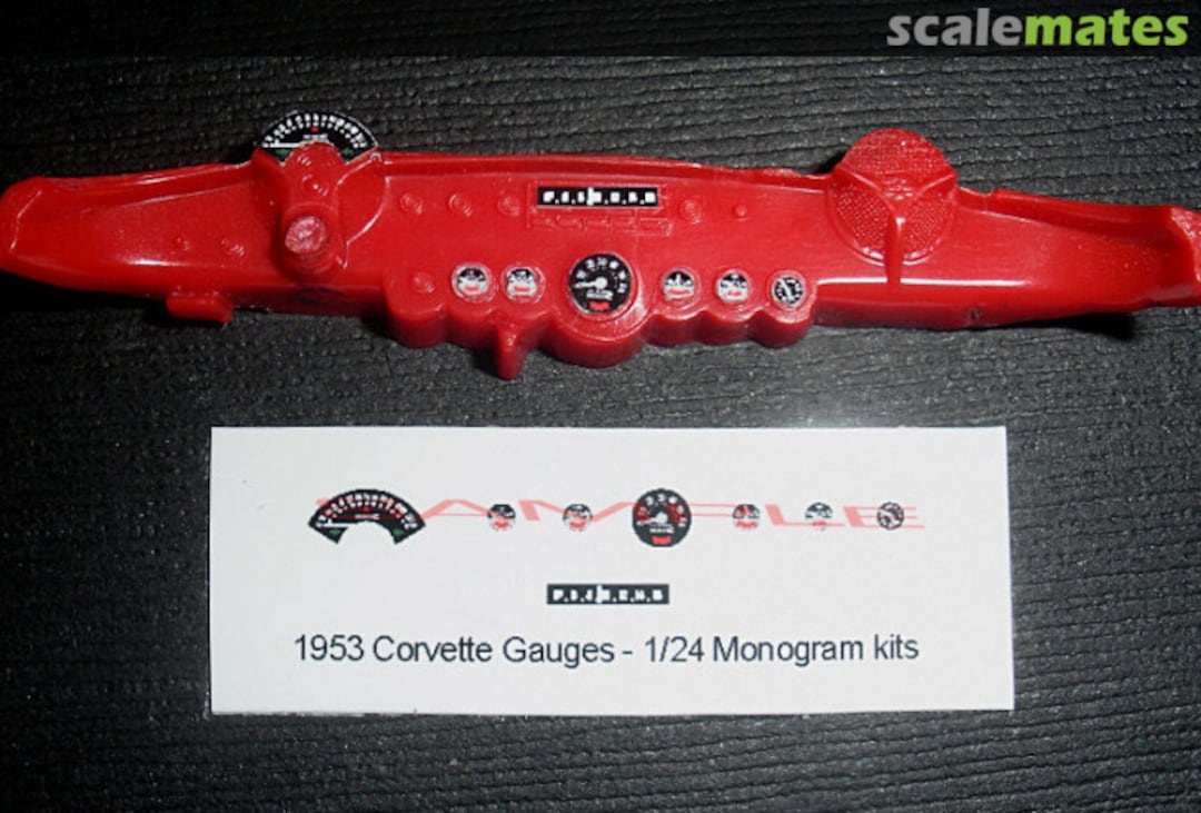 Boxart 1953 CORVETTE GAUGE FACES  Best Model Car Parts