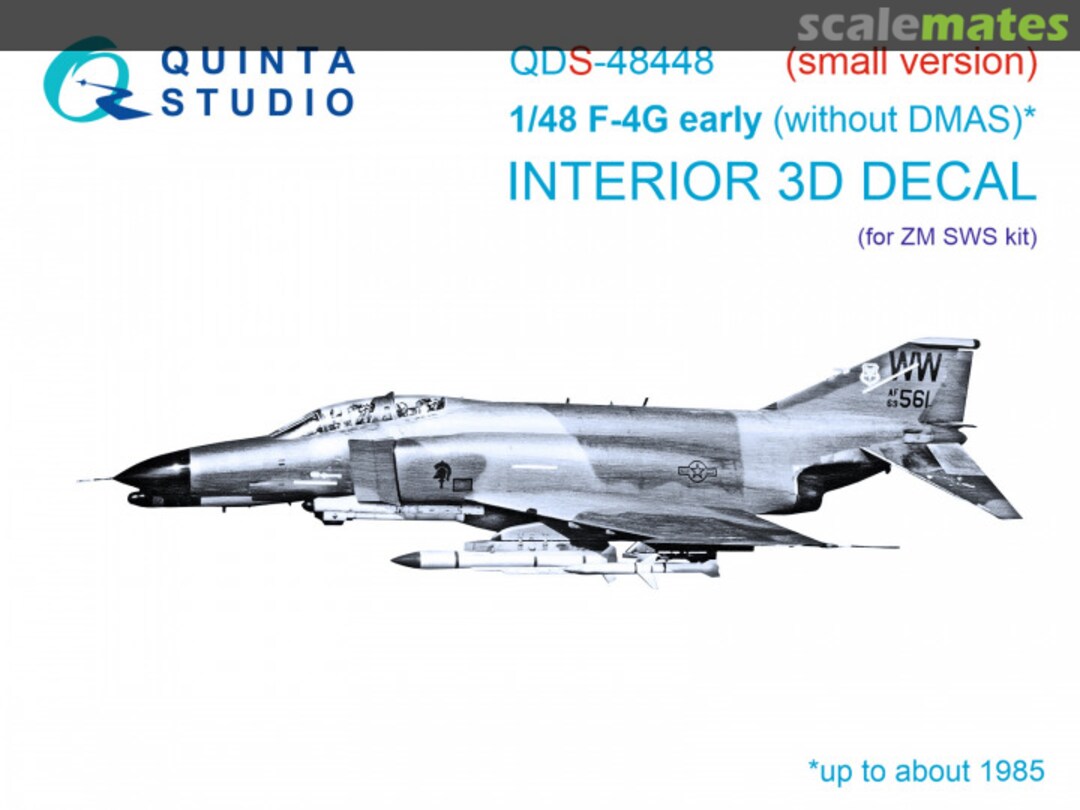 Boxart F-4G Early (without DMAS)* interior 3D decals  QDS-48448 Quinta Studio