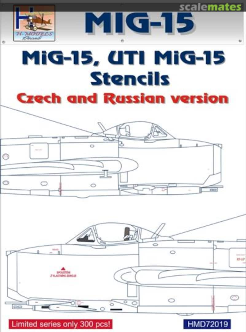 Boxart Mikoyan MiG-15 Stencils, Russian/Czech HMD72019 H-Models Decals