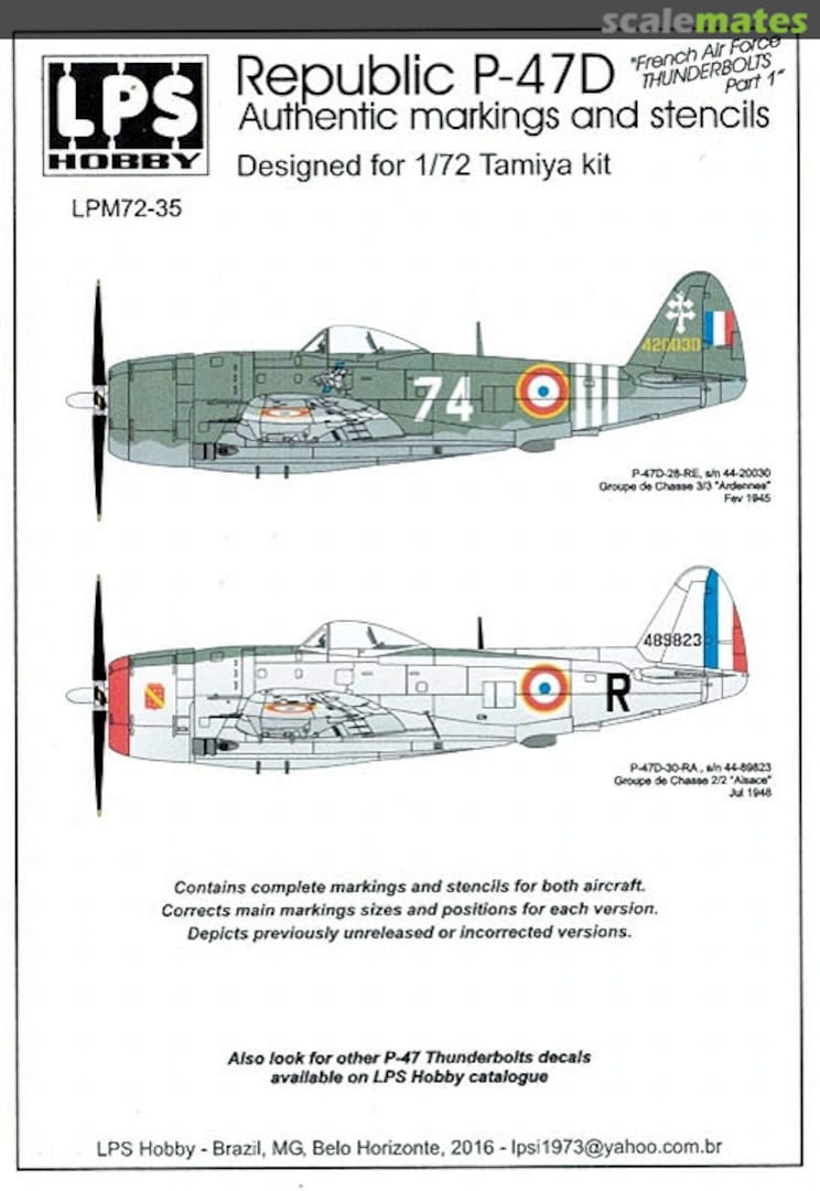 Boxart Republic P-47D LPM72-35 LPS Hobby