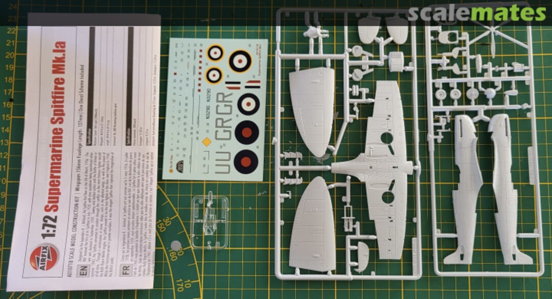 Contents Supermarine Spitfire Mk.Ia A01071B Airfix