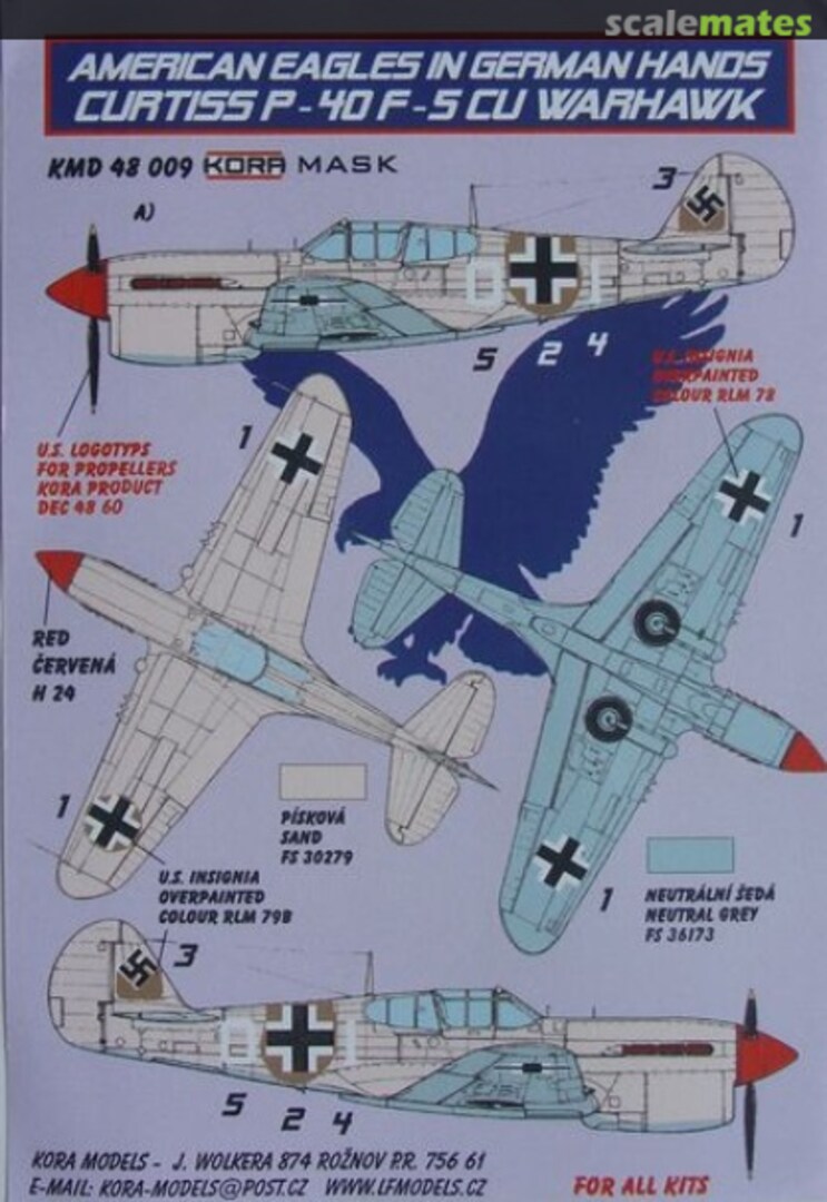 Boxart Curtiss P-40 F-5CU Warhawk KMD48009 Kora Models