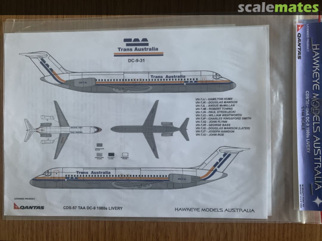 Boxart TAA DC-9 1980s LIVERY CDS-057 Hawkeye Models