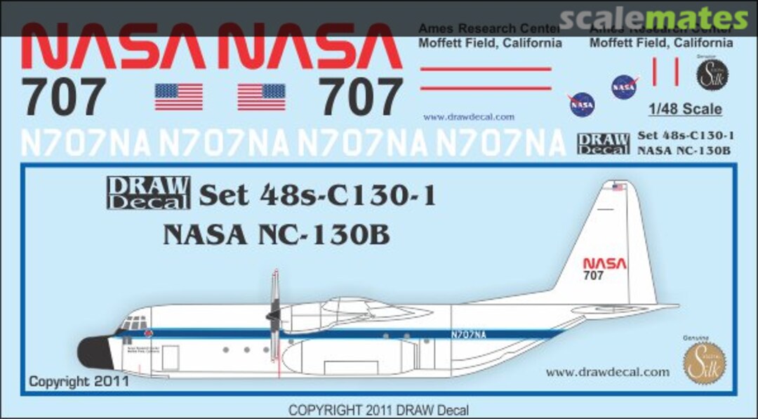 Boxart Lockheed NC-130B Hercules 48-C130-1 Draw Decal