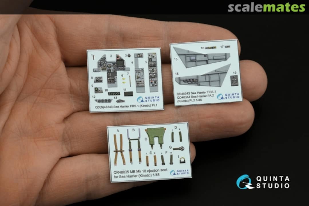 Contents Sea Harrier FRS.1 interior 3D decals QD48343 Quinta Studio