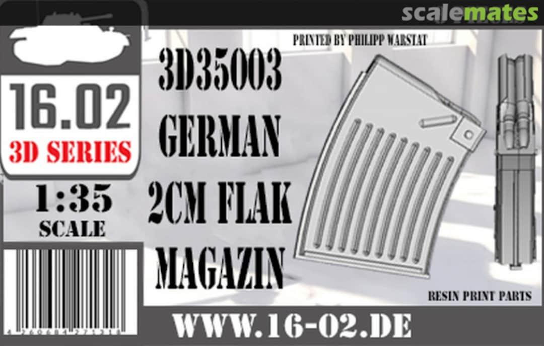 Boxart FlaK 38 2cm Magazin 3D35003 16.02