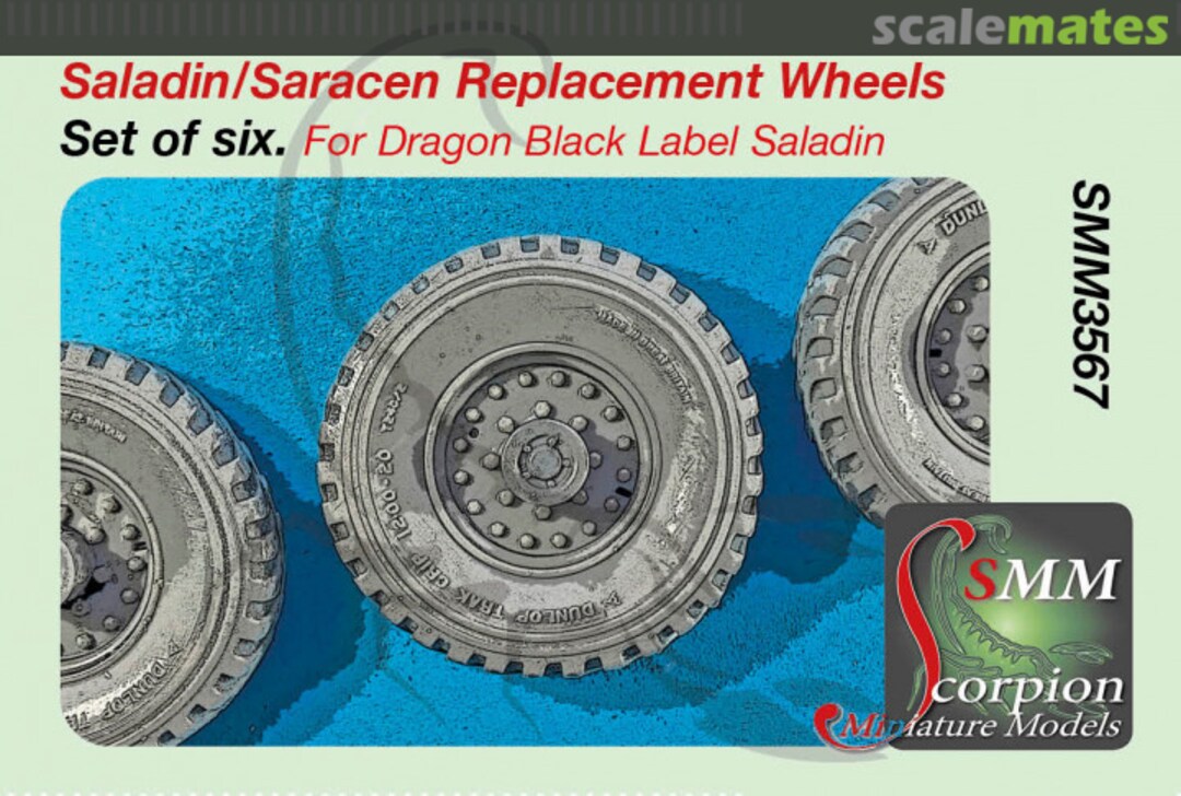 Boxart Saladin/Saracen Replacement Wheels SMM3567 Scorpion Miniature Models