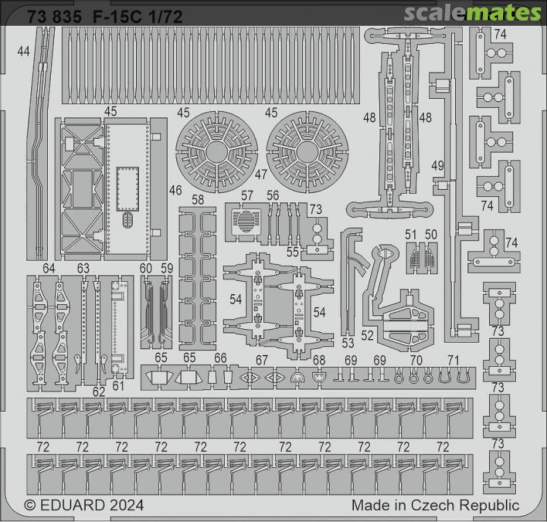 Boxart F-15C detail set 73835 Eduard