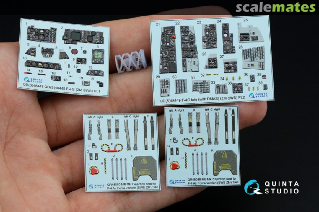 Contents F-4G Late (with DMAS)* interior 3D decals  QD+48449 Quinta Studio