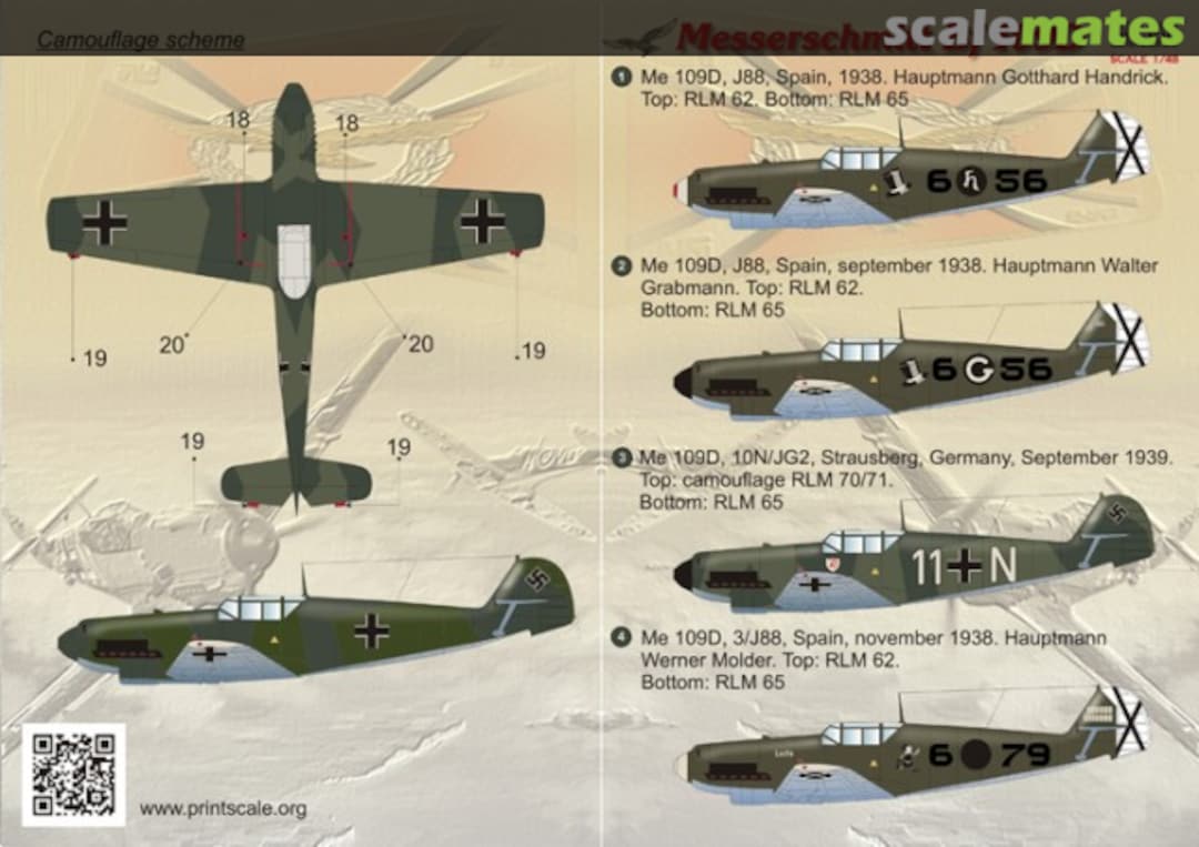 Boxart Messerschmitt Bf 109D 48-024 Print Scale