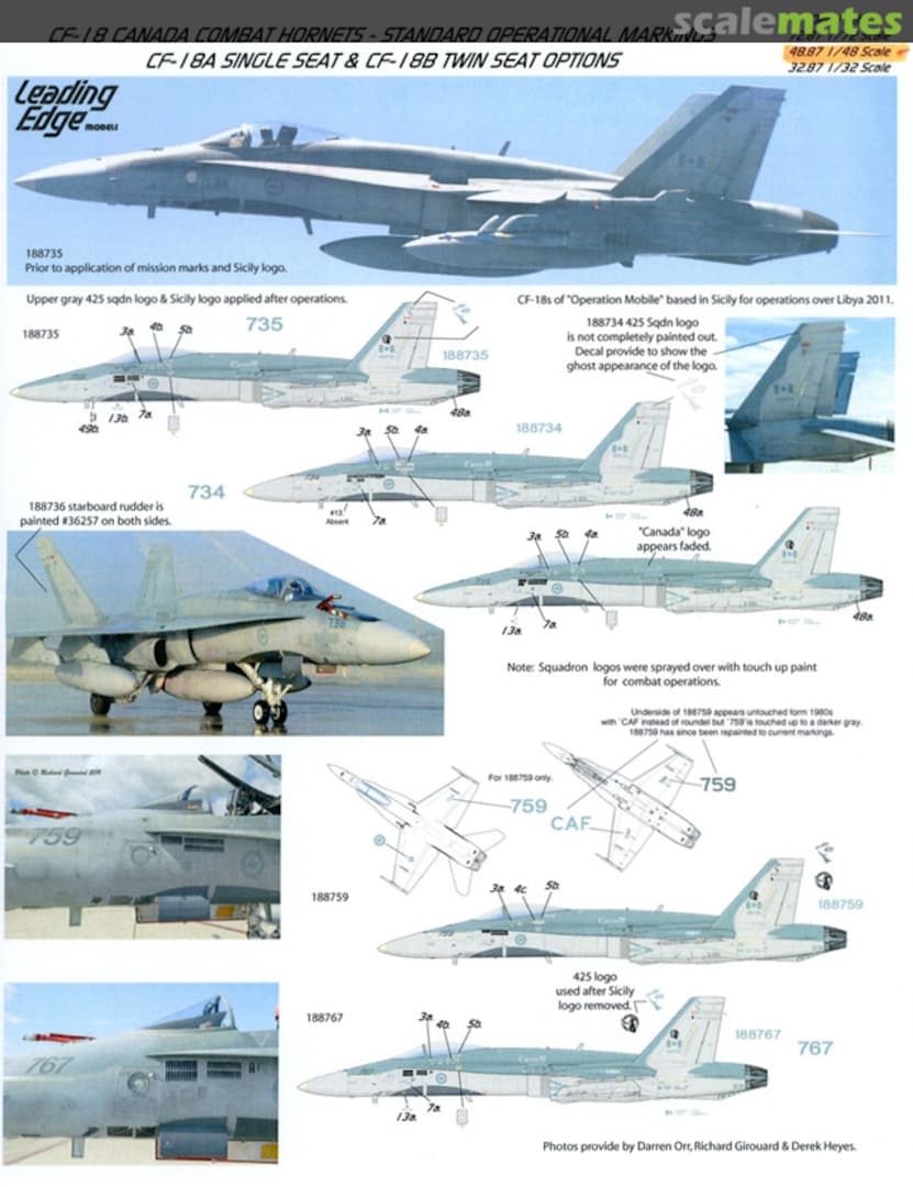 Boxart CF-18 Canada Combat Hornets 48.87 Leading Edge