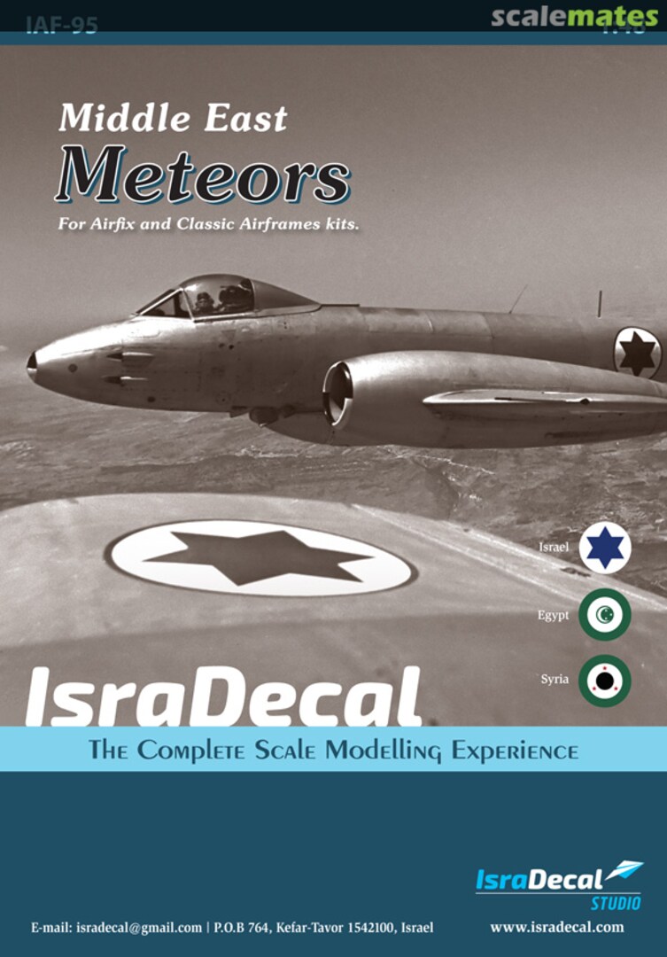 Boxart Middle East Meteors (Israel/Egypt/Syria) IAF-95 IsraDecal Studio