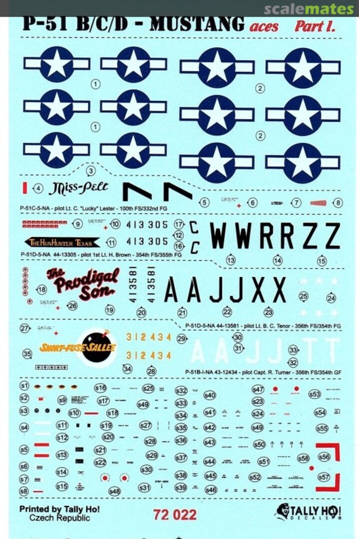 Boxart P-51 Mustang aces 72022 Tally Ho! (CZ)