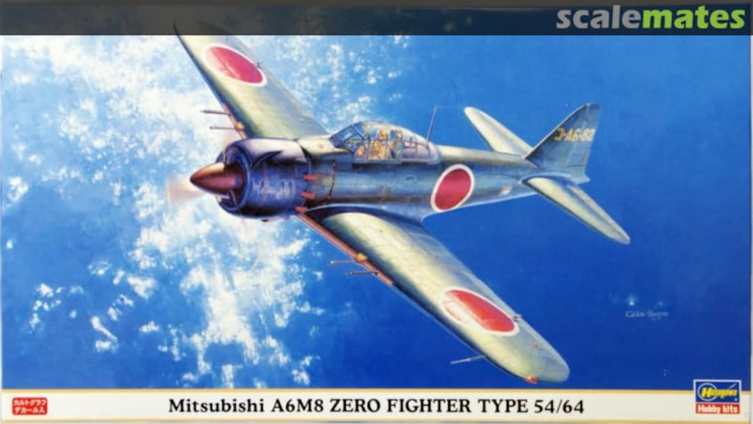 Boxart Mitsubishi A6M8 Zero Fighter Type 54/64 09821 Hasegawa