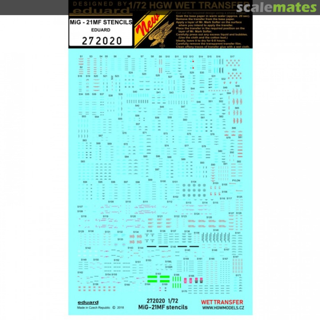 Boxart Mikoyan MiG-21MF - Stencils 272020 HGW Models