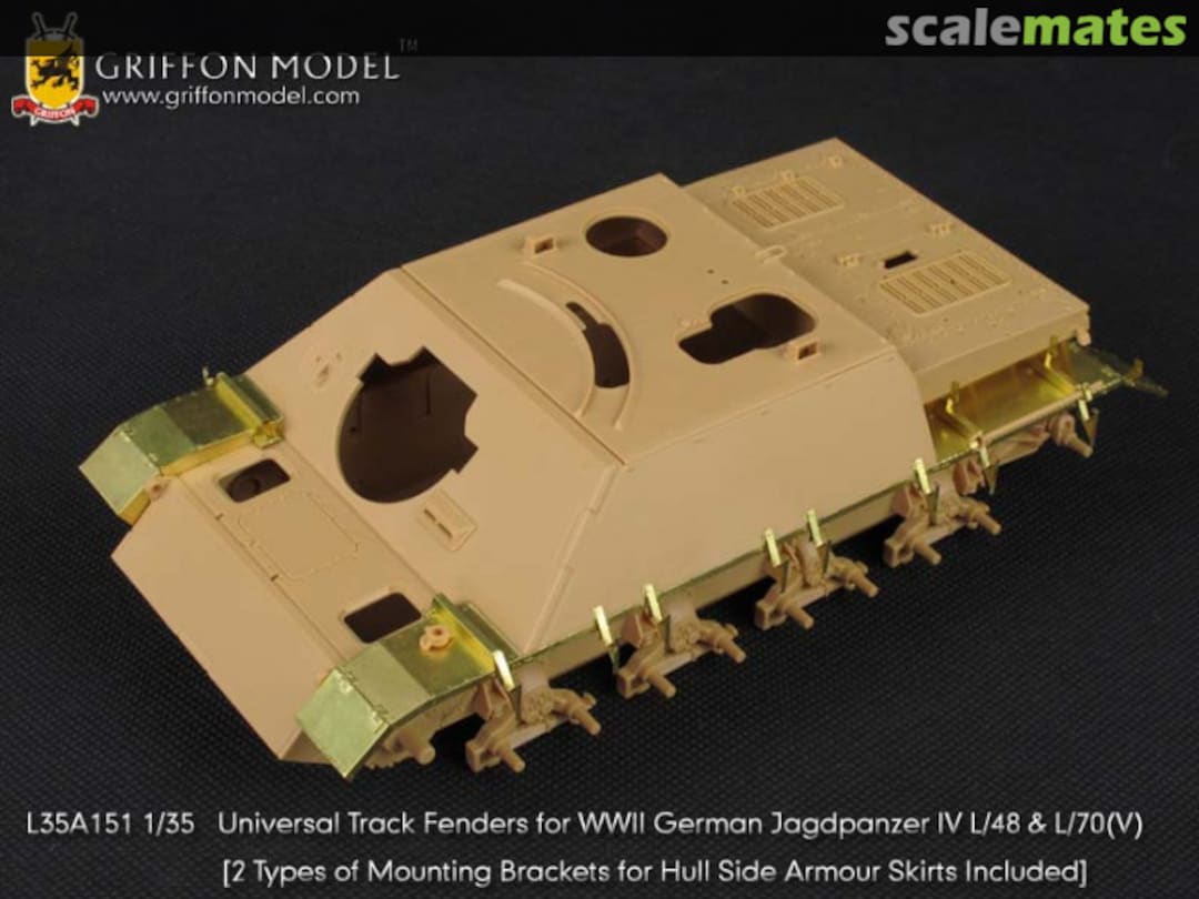 Boxart Universal Track Fenders for WW II German Jagdpanzer IV L/48 & L/70(V) L35A151 Griffon Model