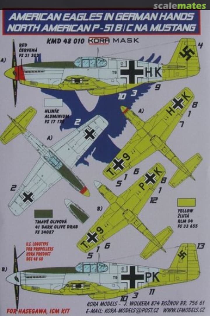 Boxart North American P-51 B/C NA Mustang KMD48010 Kora Models