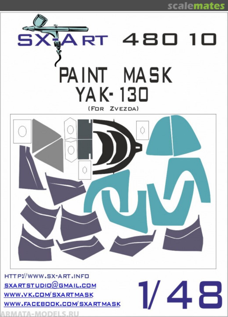 Boxart Yak-130 paint mask 48010SX SX-Art