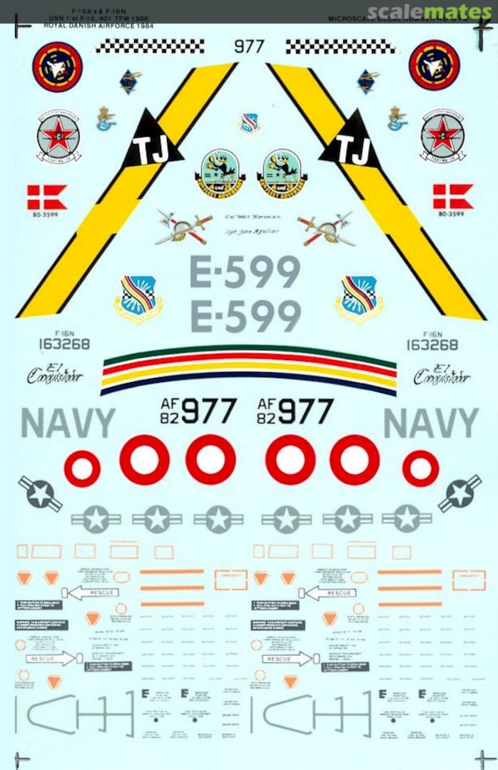 Boxart F-16As & F-16N 48-0319 Microscale