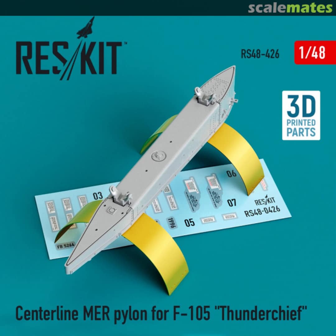 Boxart F-105 Thunderchief centerline MER pylon RS48-0426 ResKit